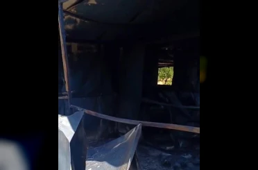 Yazıhan’da yanan konteyner kullanılamaz hale geldi 
