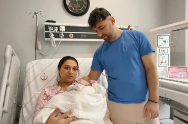 Yeni hastanenin ilk bebeği doğdu 