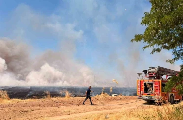 Yerköy’de yaklaşık 100 dekar alan kontrollü olarak yakıldı 