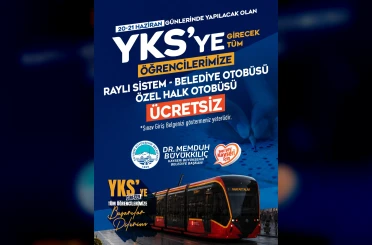 YKS adaylarına ulaşım ücretsiz 
