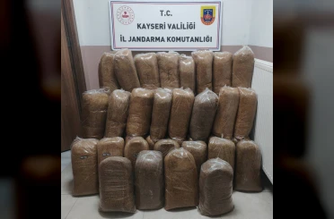 Yolcu otobüsünde 510 kilo kaçak tütün bulundu 