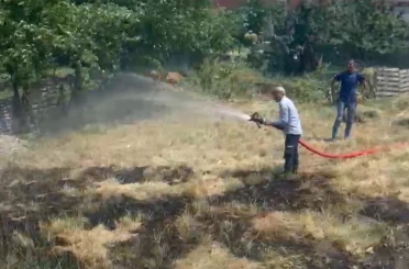 Yüksekova’da anız yangını 