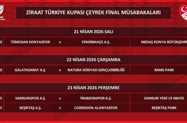 Ziraat Türkiye Kupası’nda çeyrek final programı belli oldu 