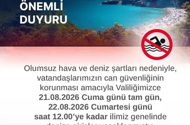 Zonguldak’ta iki gün boyunca denize girişler yasaklandı
