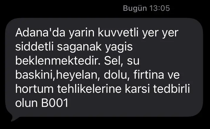 AFAD’dan Adana için uyarı

