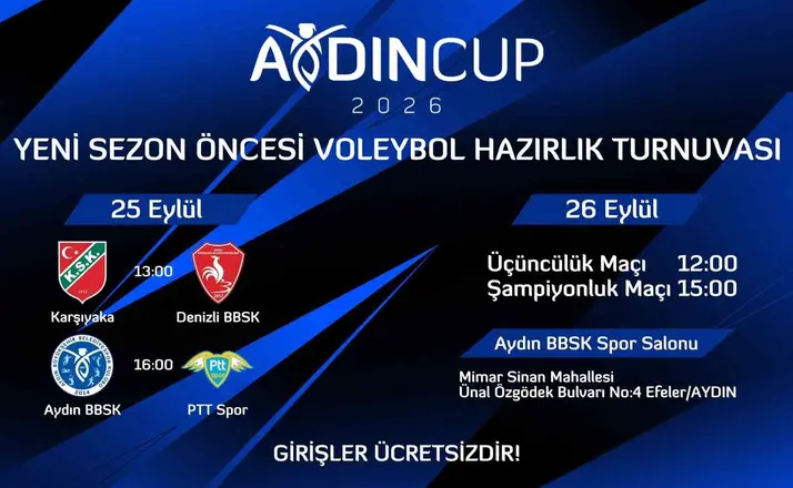 Aydın Cup 2026 için geri sayım başladı
