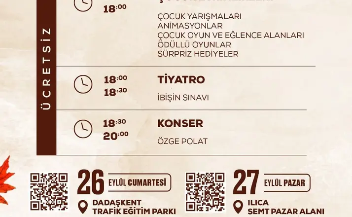 Aziziye’de "Güz akşamları" başlıyor
