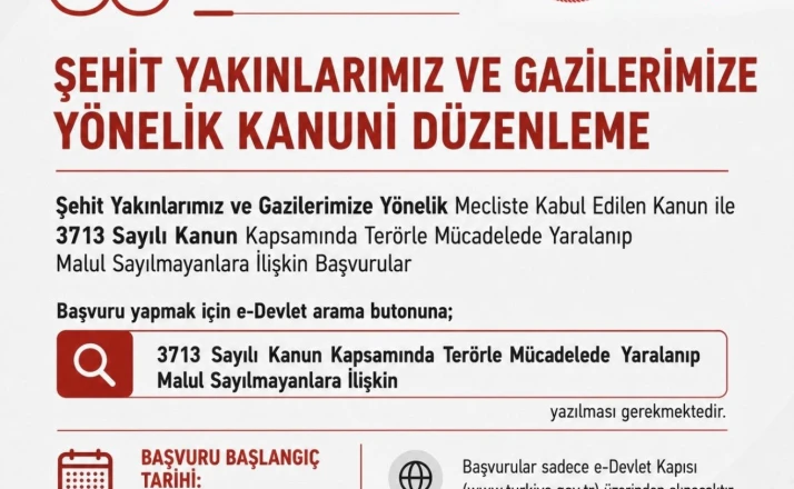 Bakan Göktaş: "Terörle mücadelede malul sayılmayan vatandaşların başvuruları 1 Eylül’de başlıyor" 