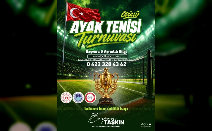 Battalgazi’de ayak tenisi turnuvası 
