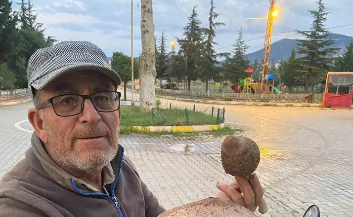 Bulduğu mantar boyutuyla şaşırttı
