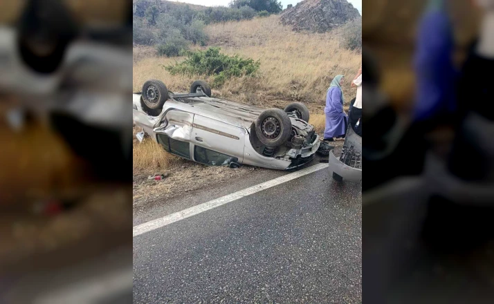 Burdur’da otomobil takla attı: 4 yaralı 