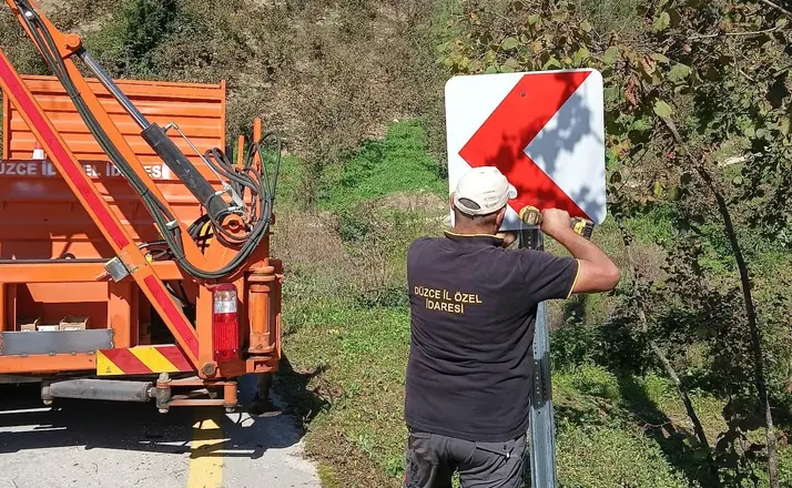 Düzce’de köy yolları için trafik güvenliği çalışması
