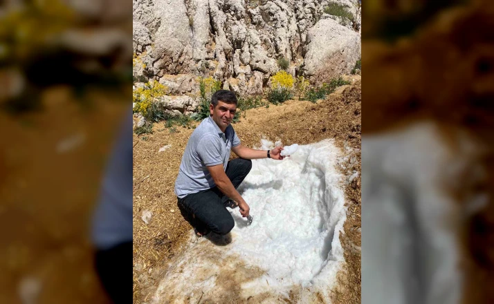 Elbistan’da yaz sıcağına karşı asırlık kar geleneği 