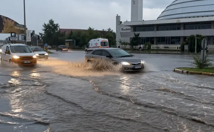 Erzincan’da sağanak yağış etkili oldu
