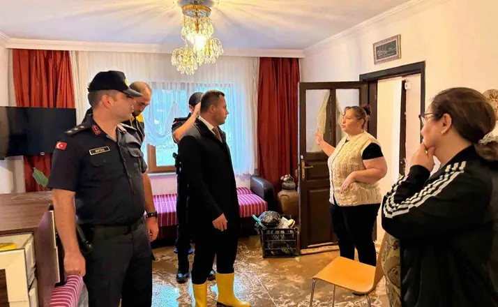 Esmahanım köyünde yağış sonrası inceleme
