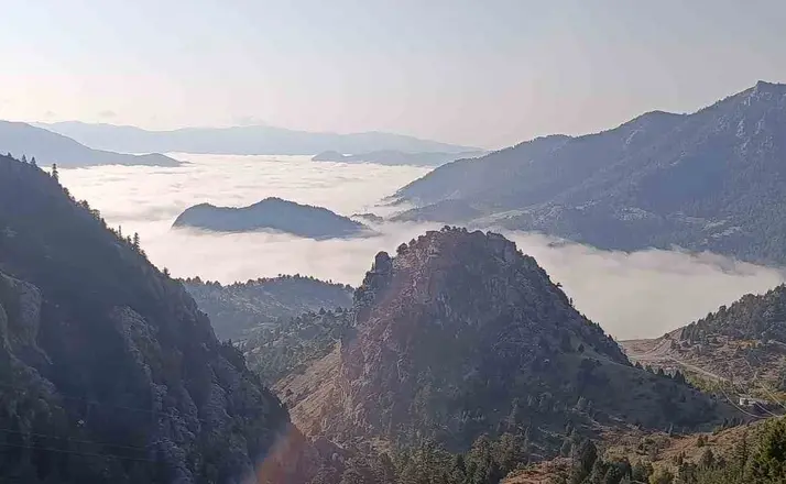 Kahramanmaraş’ta sis denizi oluştu
