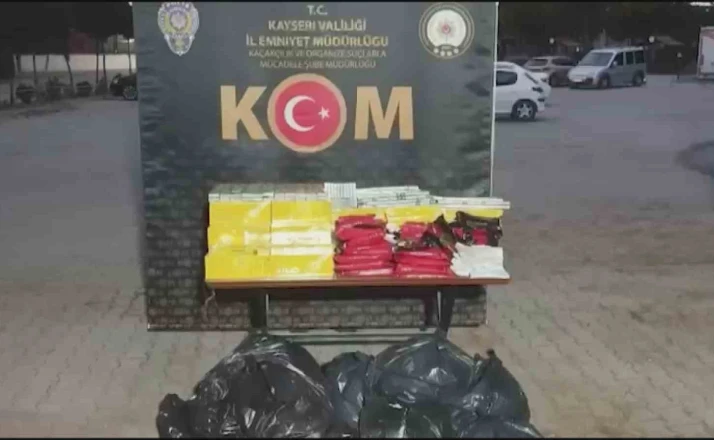 Kayseri’de kaçak sigara operasyonu 