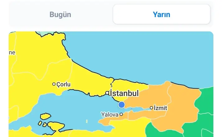 Kocaeli için kuvvetli ve şiddetli sağanak uyarısı
