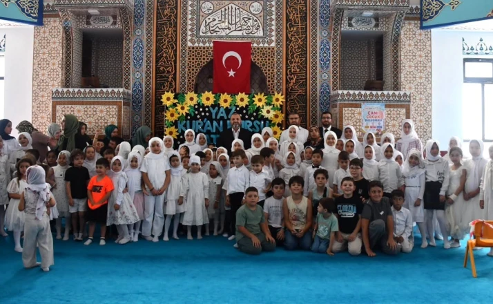 Kütahya’da yaz Kur’an kursu öğrencileri camide buluştu 