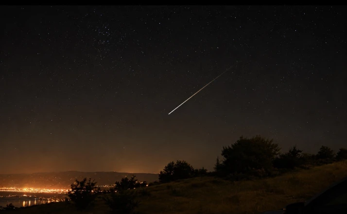 Meteor yağmuru eşsiz kareler sundu 
