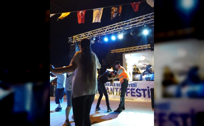Pamukkale Belediyesi zabıtası piste çıkan engelli çocuğu uzaklaştırmaya çalıştı 