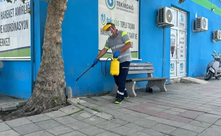 Tekirdağ’daki otogarlarda haşere ve kemirgenlere karşı önlem
