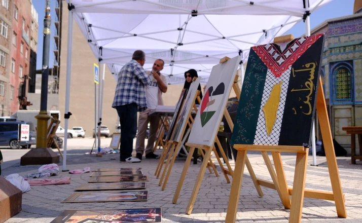 Van’da Filistin’e destek resim sergisi açıldı 