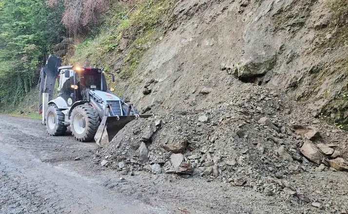 Yağışlar heyelana neden oldu
