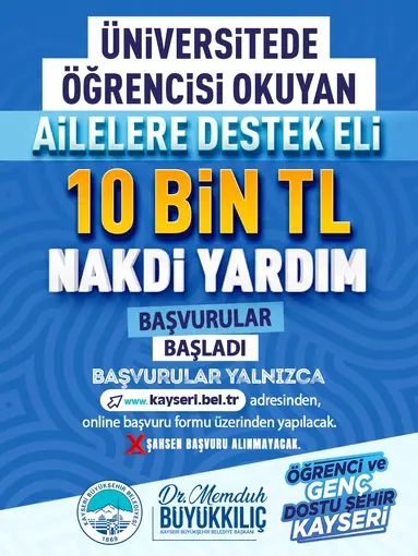 10 bin TL’lik üniversite desteğinde başvurular başladı
