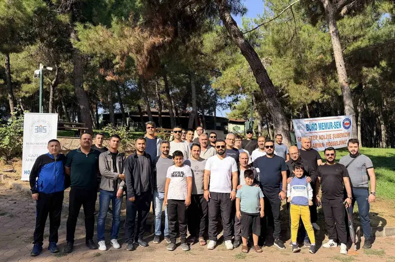 Adliye personeli aileleriyle doğada stres attı
