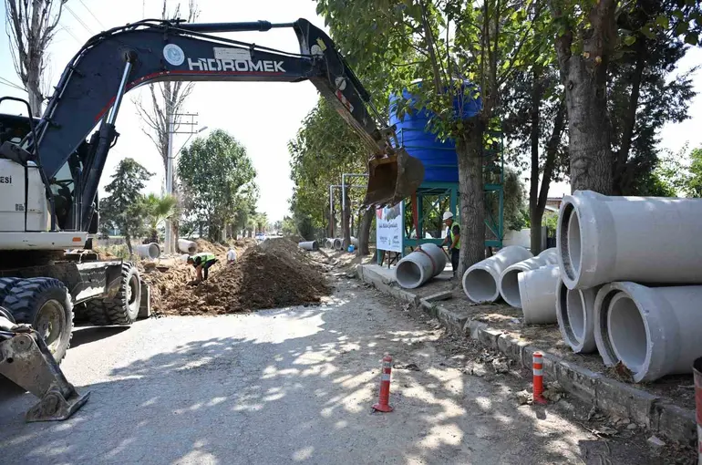 Alaşehir’de taşkınlara karşı 1.2 kilometrelik kolektör hattı
