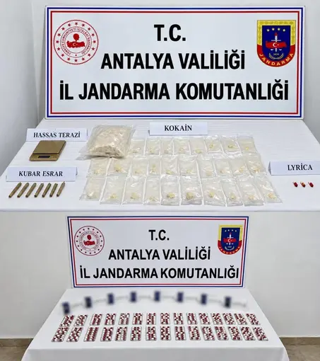 Antalya’da 3 kilogram kokain ele geçirildi
