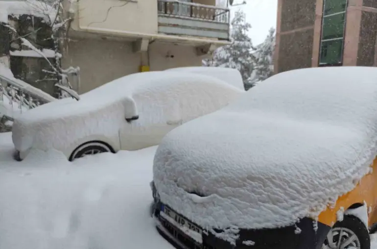 Ardahan’da kar yağışı yeniden başladı
