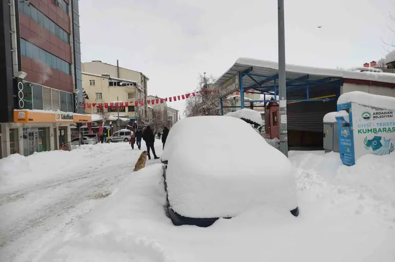 Ardahan’da nisan ayında kar sürprizi
