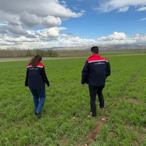 Aydıntepe’de hububat ekili alanlarda hastalık ve zararlı kontrolü yapıldı
