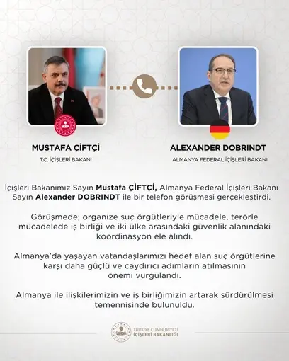 Bakan Çiftçi Alman mevkidaşı ile telefonda görüştü
