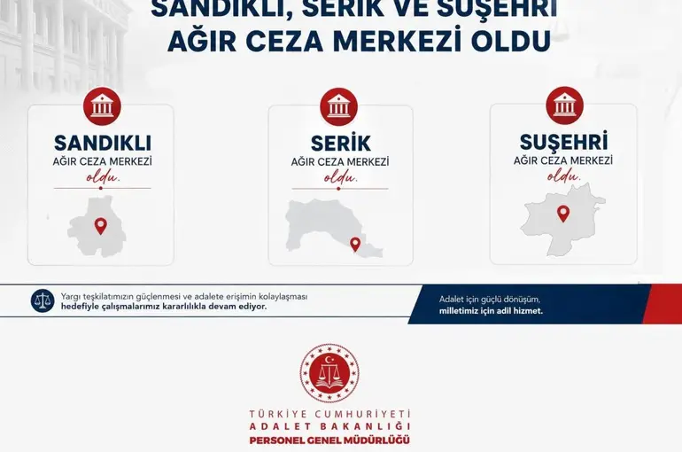 Bakan Gürlek: "Sandıklı, Serik ve Suşehri Ağır Ceza Mahkemelerini kurduk"
