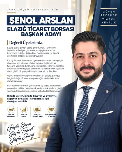 Başkan adayı Şenol Arslan: "Borsamızın geleceğini birlikte inşa etmek istiyoruz"
