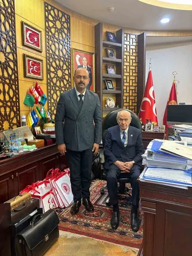 Başkan Kavaklıgil, MHP Genel Başkanı Bahçeli’ye ilçedeki çalışmalarla ilgili bilgi verdi
