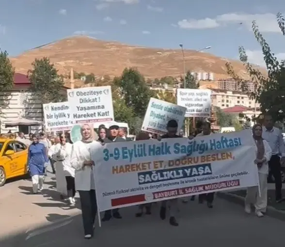 Bayburt’ta Halk Sağlığı Haftası kapsamında yürüyüş düzenlendi
