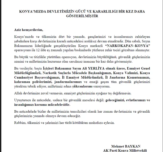 Baykan’dan Operasyona Destek
