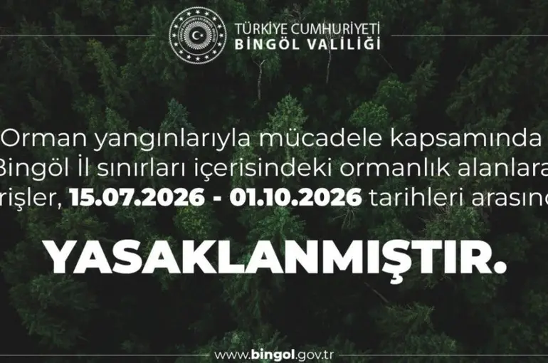Bingöl’de ormanlık alanlara girişler yasaklandı
