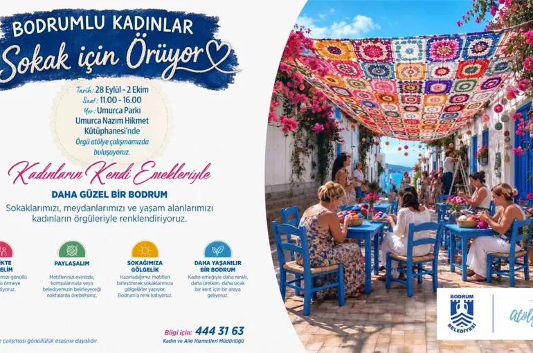 Bodrum’un sokakları, kadınların el emeğiyle renkleniyor
