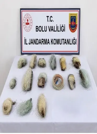 Bolu’da 22,5 metre kaçak ağ ele geçirildi
