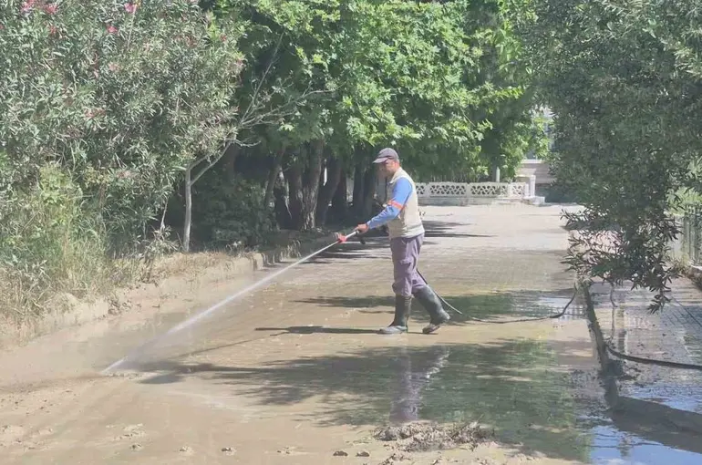 Davutlar’ın sokaklarında bayram temizliği

