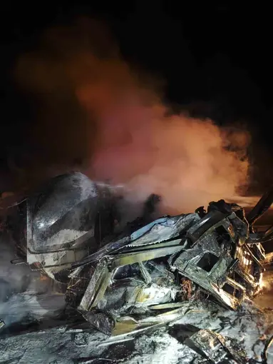 Devrildikten sonra yanan tankerin sürücüsü hayatını kaybetti
