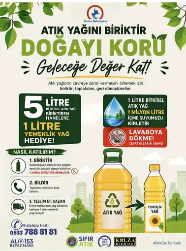 Düzce Belediyesi’nden atık yap kampanyası
