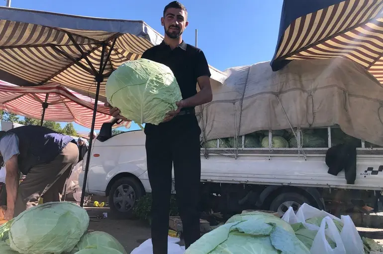 Erzincan’da turşuluk ve yemeklik lahanalar tezgahta yerini aldı
