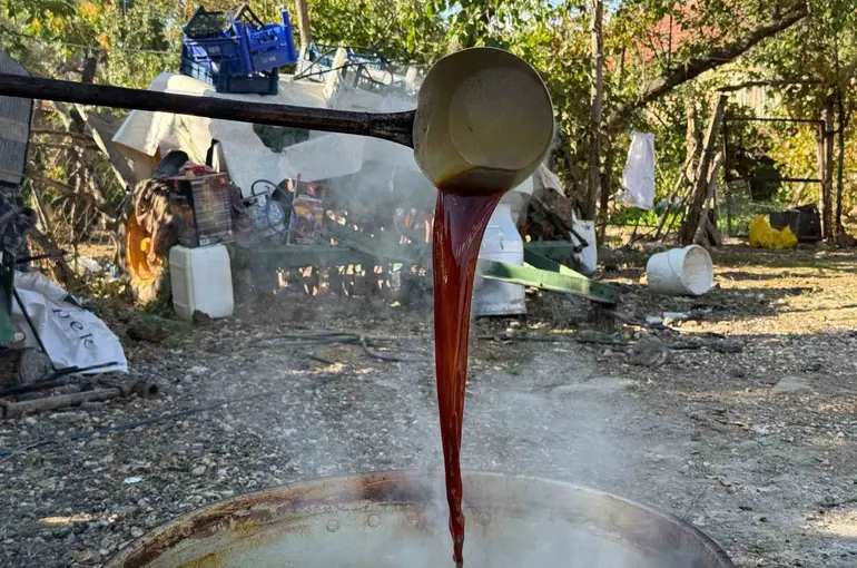 Eskişehir’de geleneksel yöntemlerle pekmez mesaisi

