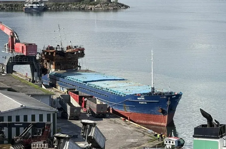 Giresun’da hasarlı gemiden yayılan yanık kokusu endişelendirdi
